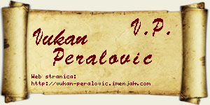 Vukan Peralović vizit kartica